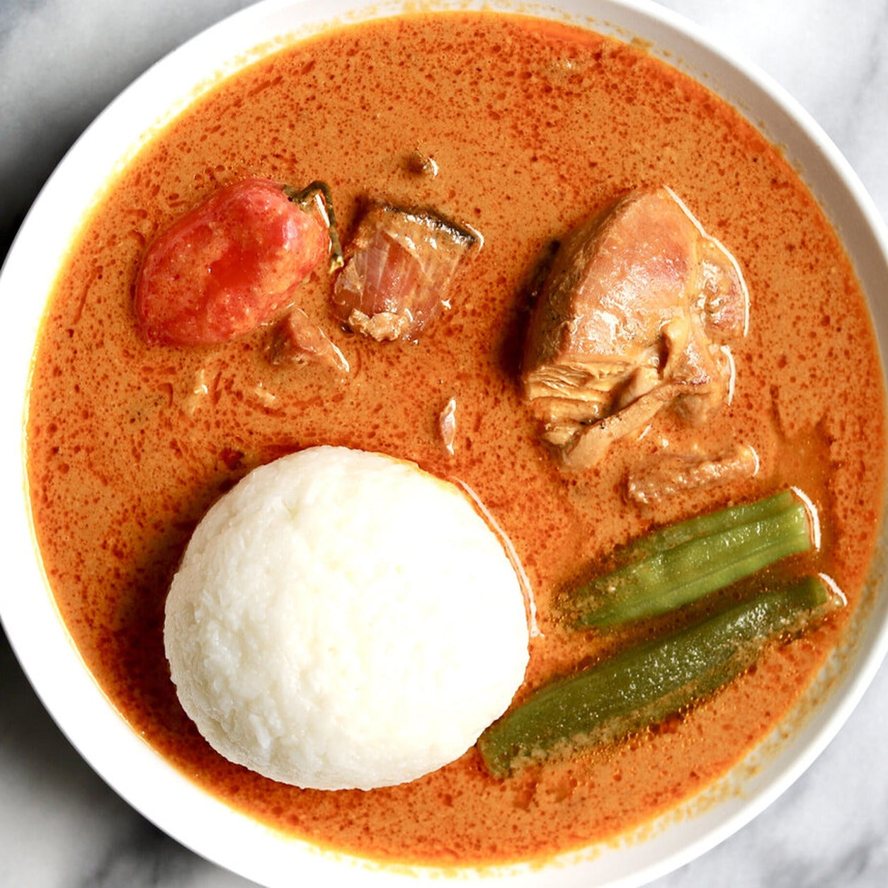 Omo Tuo & Peanut Butter Soup